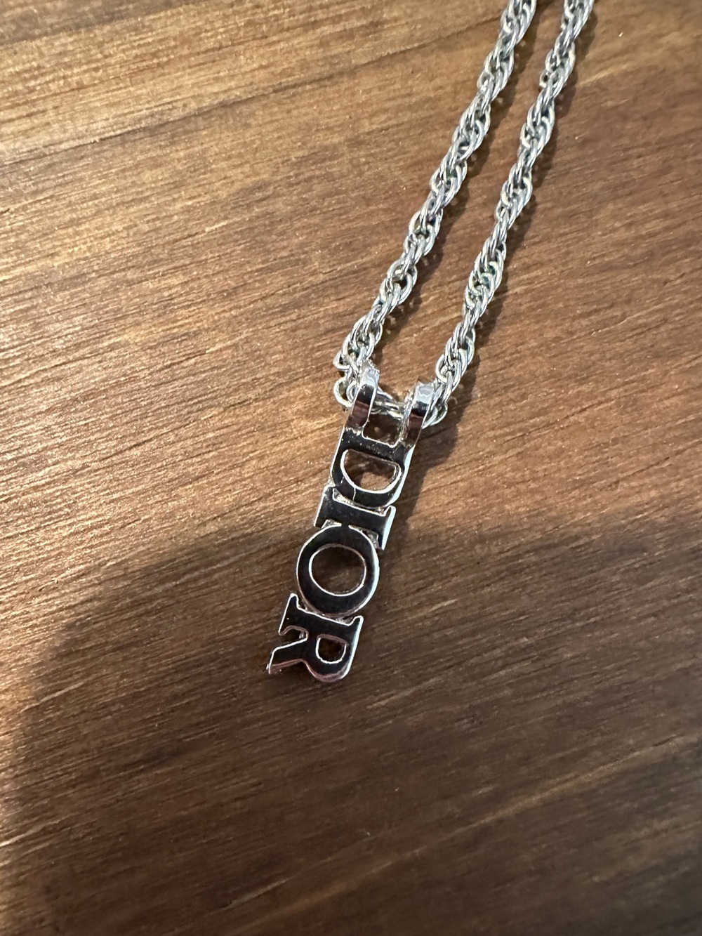 Christian Dior Logo Pendant Necklace